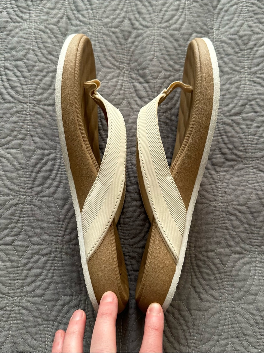 Reef Cushion Melody Cream Tan Flip Flop Sandals Women's Size 7 - Picture 4 of 6